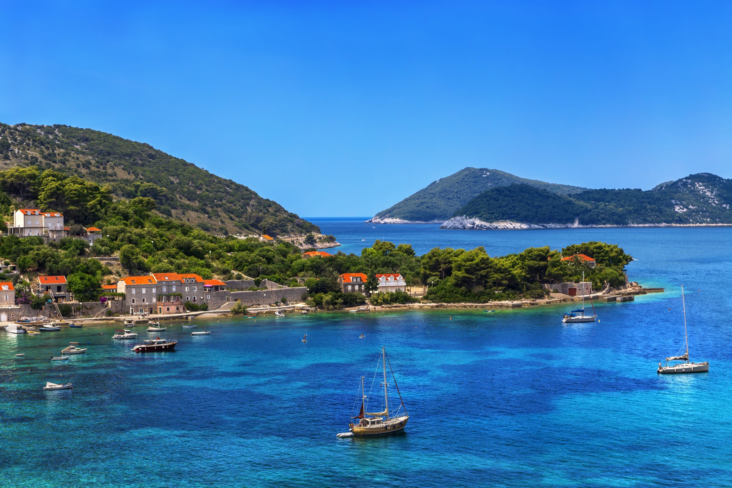 Urlaub ohne Auto auf der Insel Kolocep in Kroatien